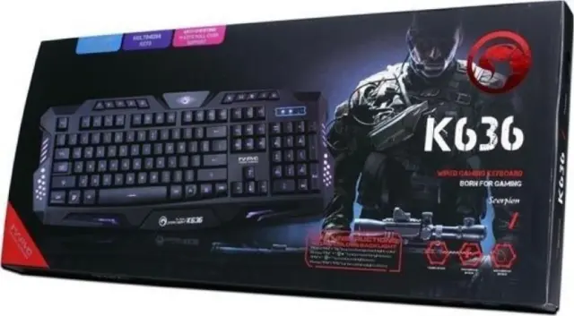 Marvo Πληκτρολόγιο Gaming Keyboard Eyboard με Backlight K636 2