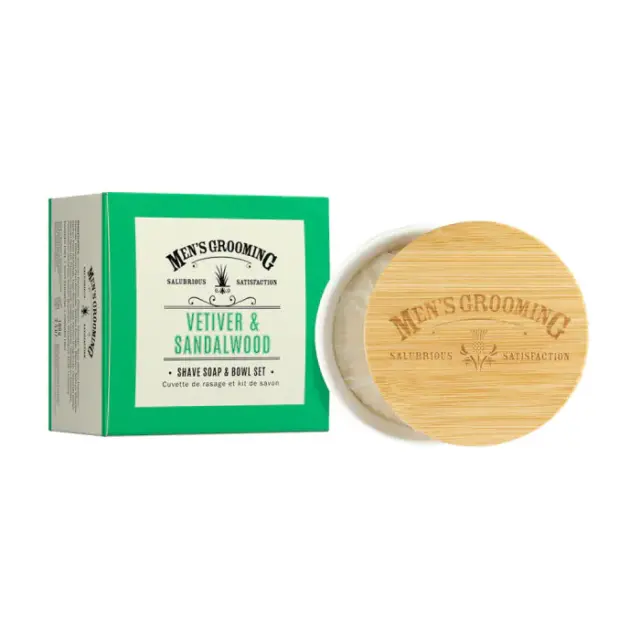 The Scottish Fine Soaps Men’s Grooming VETIVER & SANDALWOOD Shave Soap & Bowl Set Σαπούνι ξυρίσματος και βάζο