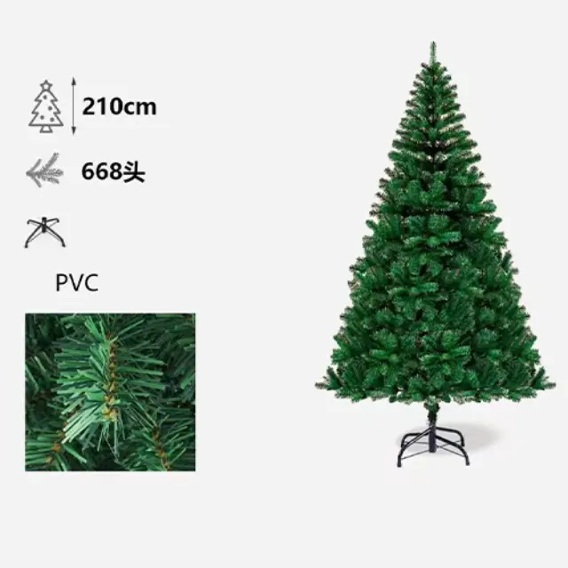 Χριστουγεννιάτικο Δέντρο 210cm Πράσινο Χρώμα 7991218 2