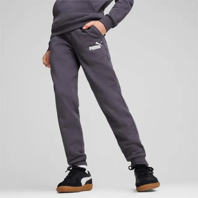 Puma Boy's Essentials Logo Fleece Pants Γκρι Σκούρο 586973-23 (Puma)