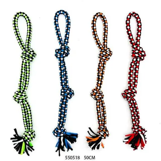 Παιχνίδι σκύλου σχοινί με κόμπους - 50cm - 12pcs - 550518 2