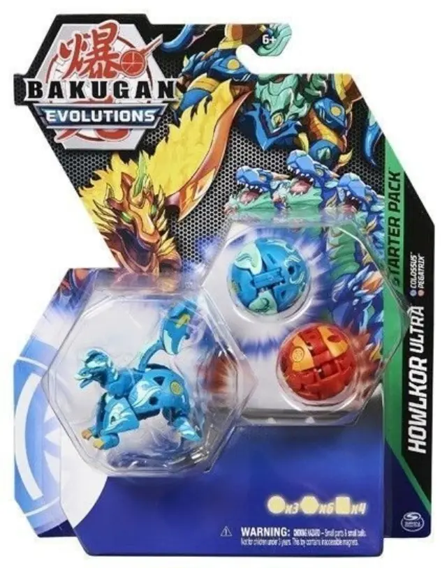 Spin Master Bakugan Evolutions Starter Pack Pack Howlkor Ultra With Colossus And Pegatrix (6063601) Μπλε-Κόκκινο