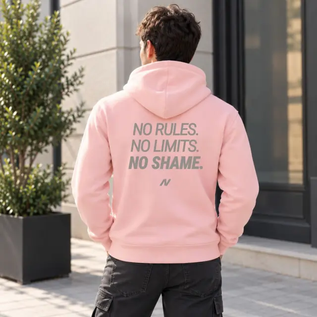 Φούτερ Noshame® Ροζ με τύπωμα - 522628 - XXL