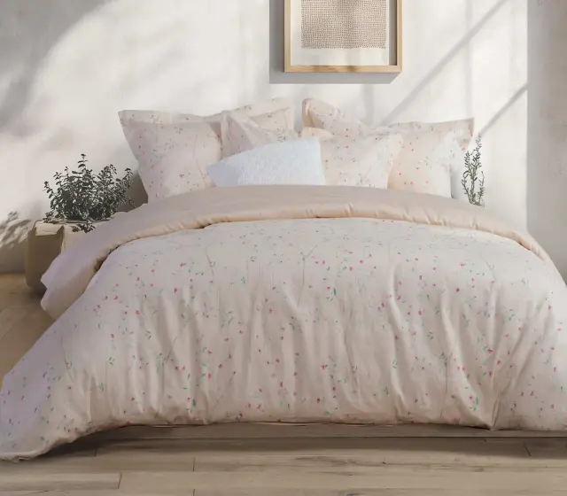 ΣΕΤ ΣΕΝΤΟΝΙΑ ΒΑΜΒΑΚΟΣΑΤΕΝ KING SIZE KIARA 270X280 NEF-NEF HOMEWARE SALMON