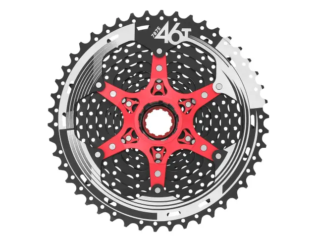 ΚΑΣΕΤΑ SUNRACE CSMX8 11-46 11 ΤΑΧΥΤΗΤΩΝ CHROME BLACK 2