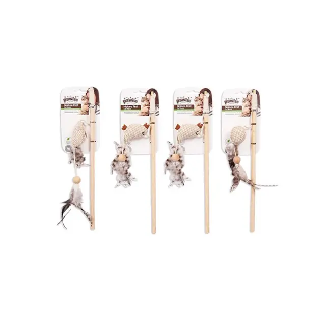 Pawise Παιχνίδι Γάτας Nature First Toy Wand 35.5x9cm 20x0x11cm Μονόχρωμο