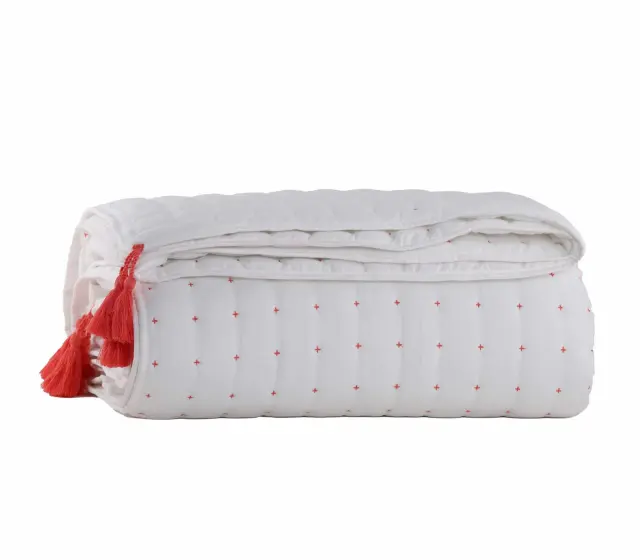 ΚΟΥΒΕΡΛΙ ΜΟΝΟ (160x220) MYSTERIOUS WHITE/CORAL NEF NEF 3