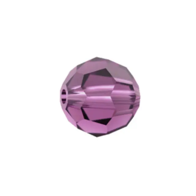 Swarovski 5000 Faceted Round Amethyst 4mm - 10τεμ