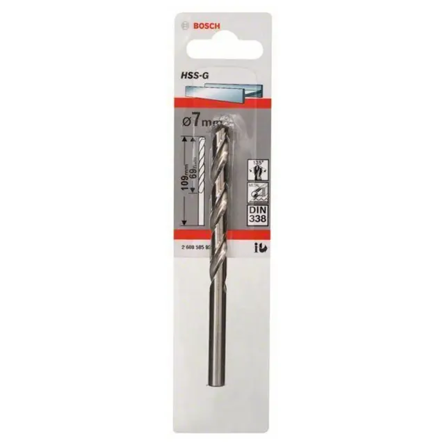 Τρυπάνι Ελικοειδές HSS-G Σιδήρου BOSCH 7mm