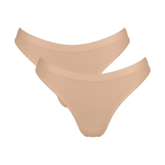Sloggi Γυναικείο Slip GO Sense Tanga - Διπλό Πακέτο, Χρώμα Peanut Butter