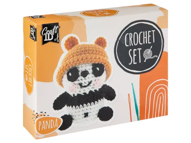Craft ID - Crochet kit panda 9x8x13cm - K-CR1703-GE - Toys