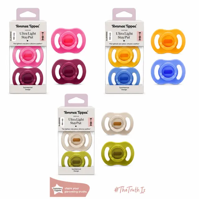 Tommee Tippee Ultra-light Πιπίλες Σιλικόνης σε Τρία Διαφορετικά Χρώματα (6-18m) 2 τεμάχια