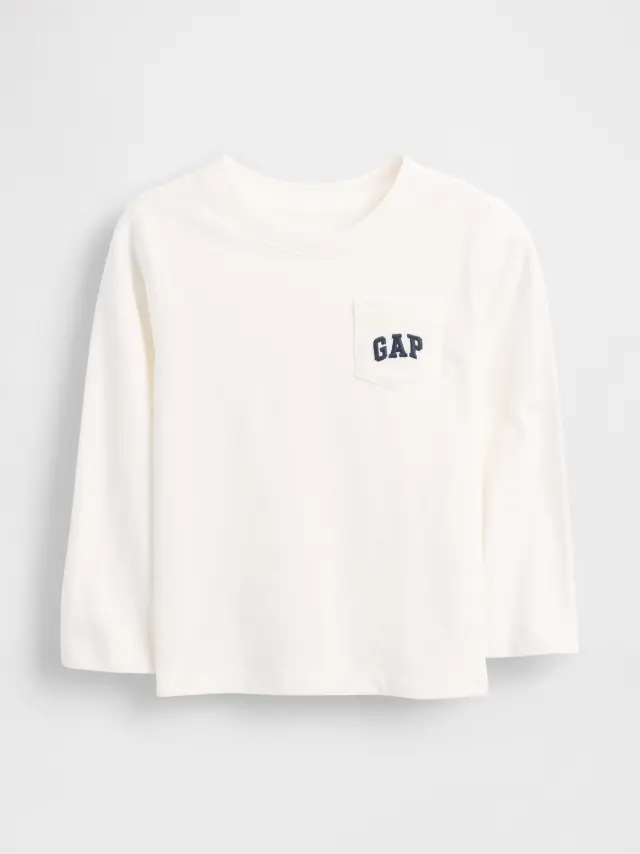 Βρεφική & Νηπιακή Logo Μπλούζα με Τσέπη new off white