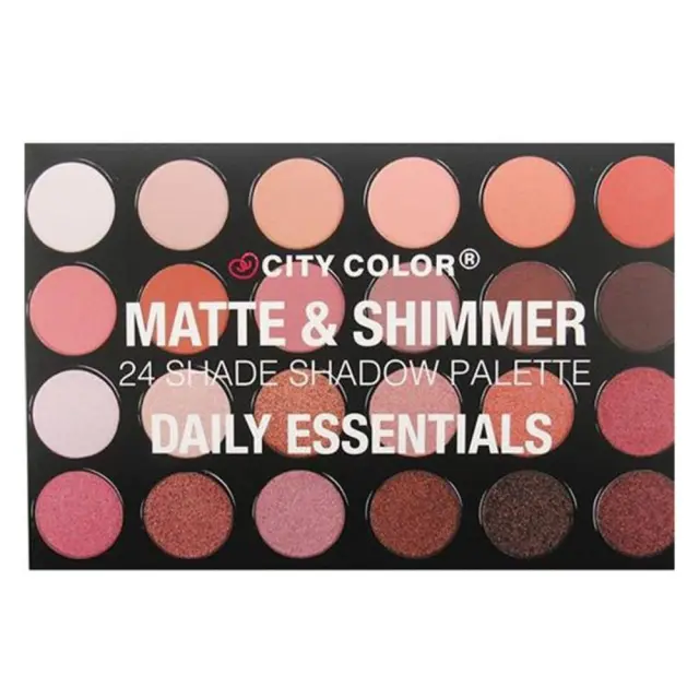 City Color Matte + Shimmer 24 Shade Shadow Palette Daily Essentials 24 x 1,40 gr 2