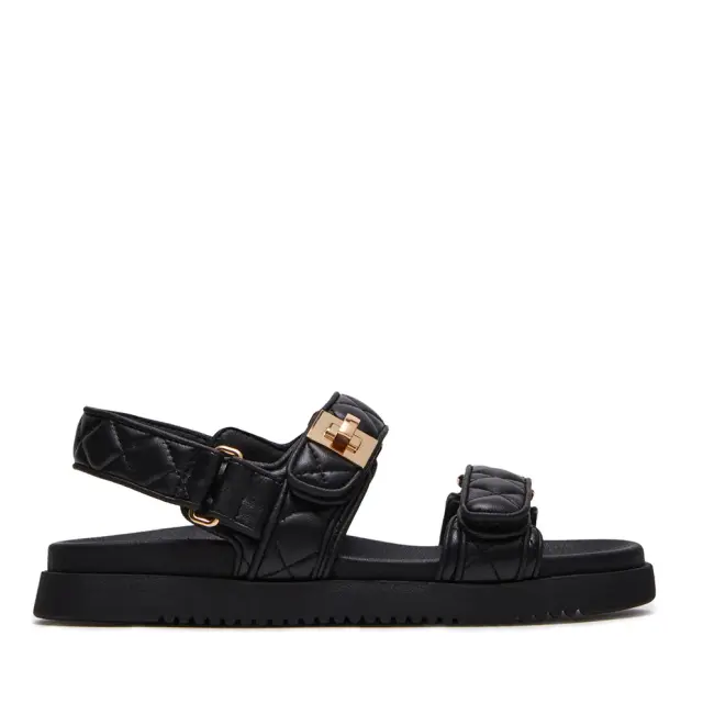 Γυναικεία Δερμάτινα Σανδάλια Steve Madden Mona-Q SM1003792-03001-055 Μαύρα Μαύρο - 36