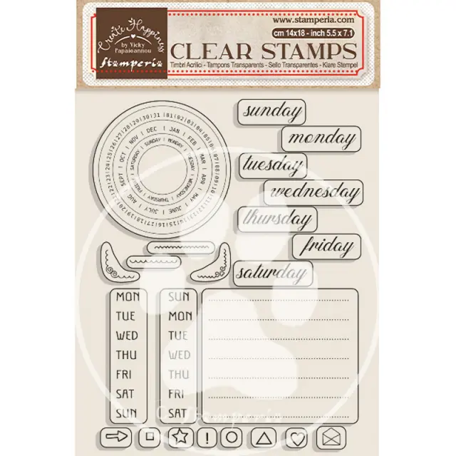 Σφραγίδα Stamperia 14×18 cm, Create Happiness Christmas, Weekly planner