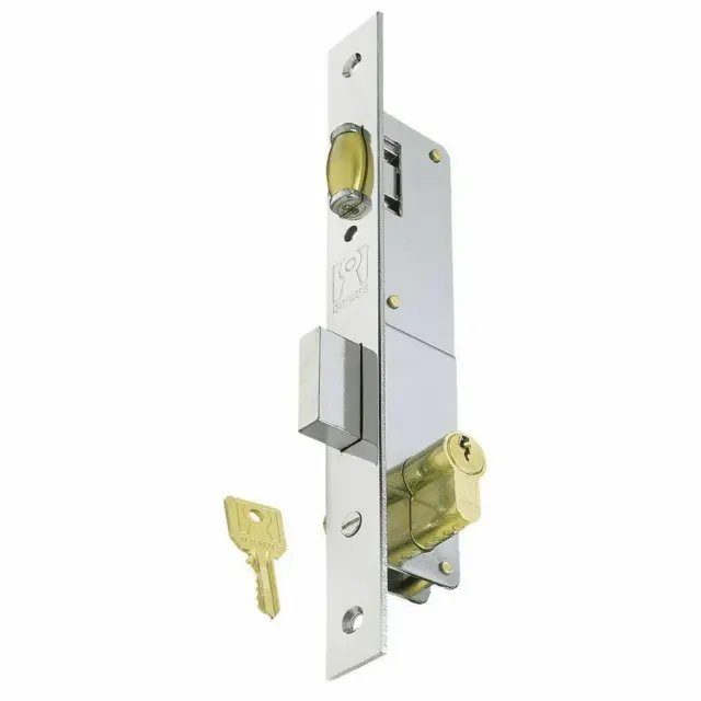 Domus 92120 - Χωνευτή Κλειδαριά Μπίλιας 20mm με Κύλινδρο 54mm σε Χρυσό Χρώμα