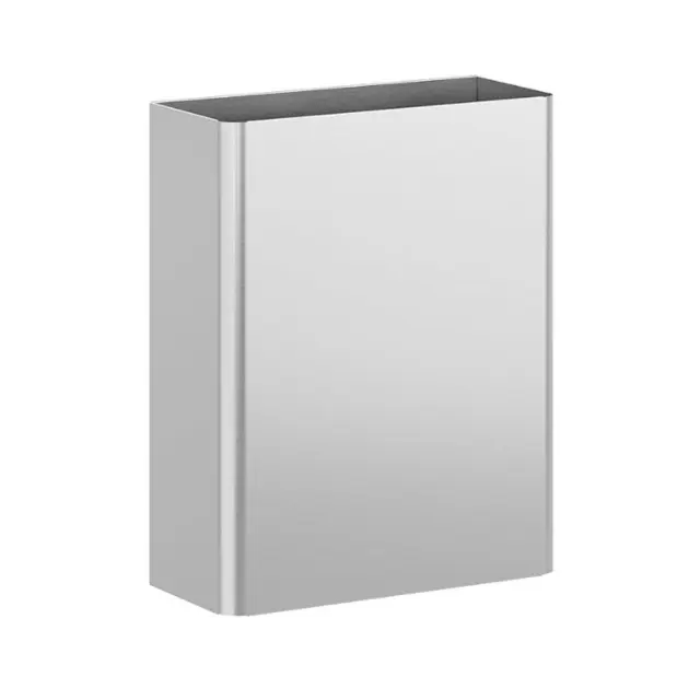 Delta Cleaning Κάδος INOX σατινέ ανοιχτός επιτοίχιος 23L / ΚΑ07