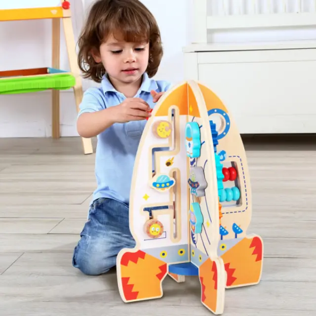 Tooky Toy Ξύλινος Πύραυλος Δραστηριοτήτων TK333 2