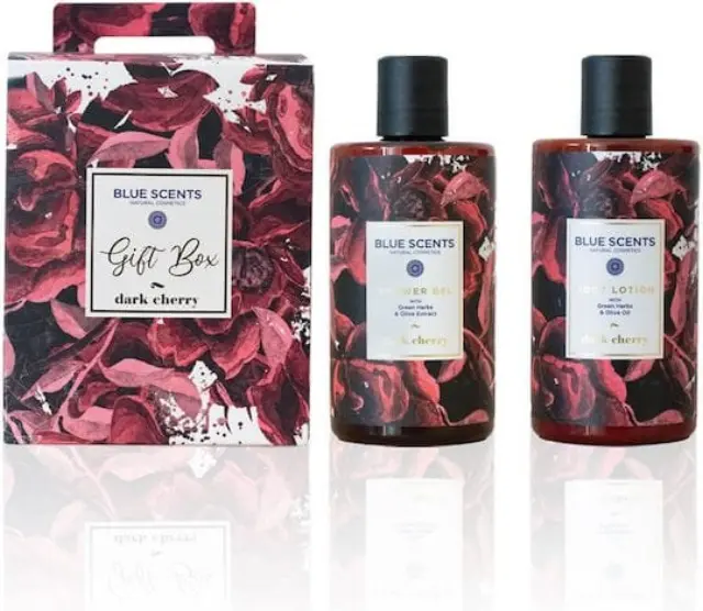 Blue Scents Gift Box Dark Cherry (Shower Gel 300ml – Body Lotion 300ml )
