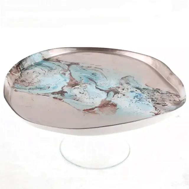 Πιάτο με πόδι Volcano γυάλινο 28cm Marva 839036