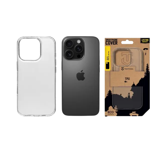 Tactical TPU Cover for Apple iPhone 16 Pro Transparent 3