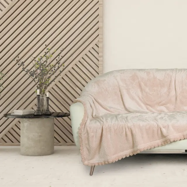 Κουβέρτα Καναπέ 130x170 330gsm Das Home 1185 Pink 100% Πολυέστερ