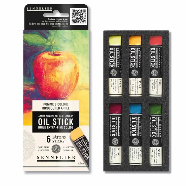 Sennelier Σετ Λάδια σε Στικ Μίνι 12ml - 6 Bicoloured Apple Colors