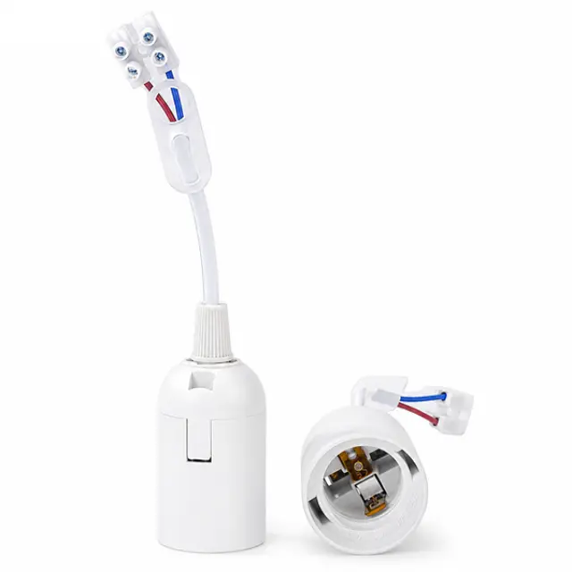 Screw Lamp Holder E27 White (50pcs Bag)