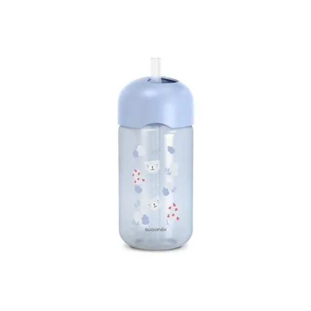 Παγούρι Με Καλαμάκι Σιλικόνης Suavinex Wild & Free Blue +18m 340ml BR90189 2