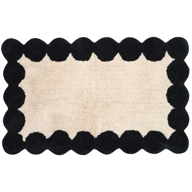 Ταπέτο μπάνιου 50x80 Ivory - Black 0766 Das Home