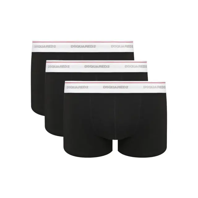 DSQUARED2 Ανδρικό Boxer Classic Logo - Τριπλό Πακέτο, Χρώμα Μαύρο