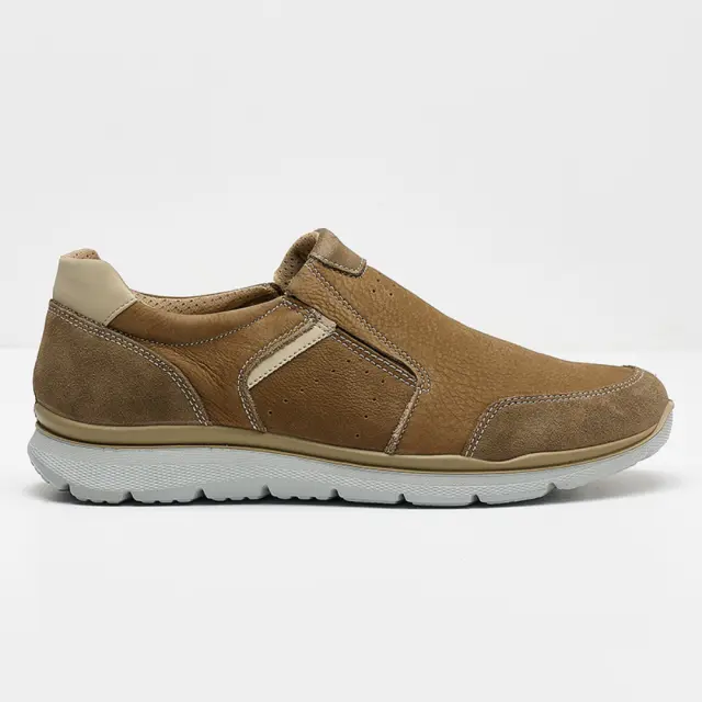 Imac Μοκασίνια-Loafers Ανδρικό δέρμα Nubuck Κίτρινο IMA/352151 TAUPE