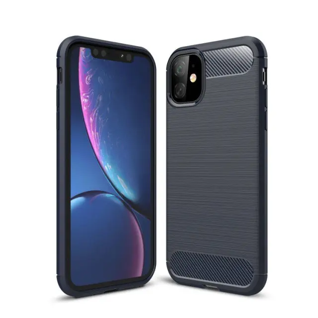Carbon Θήκη Back Cover για iPhone 11- Μπλε OEM