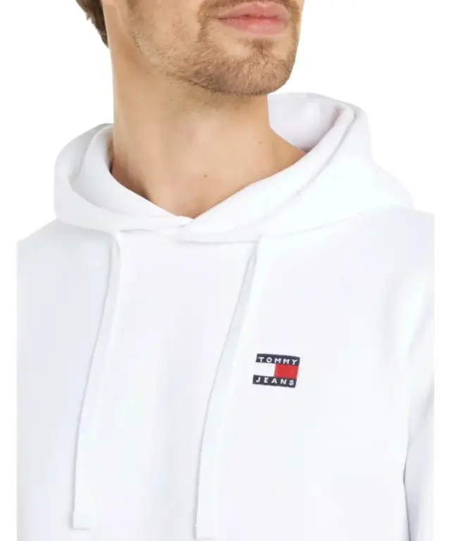 Tommy Hilfiger - Ανδρικό Φούτερ με Κουκούλα DM0DM17988-YBR Λευκό - 2XL 3