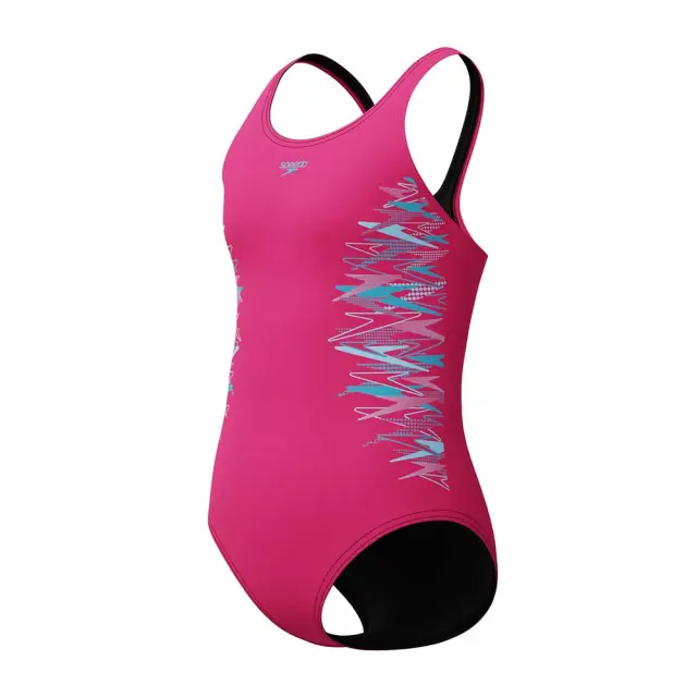 Speedo Girl's Placement Muscleback Swimwear Ροζ 808324002 (Speedo) - 116 2