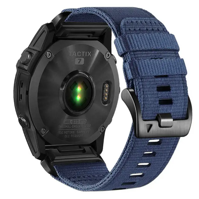Techsuit - Watchband QuickFit 26mm (W070) - Garmin Fenix 5X/5X Plus/6X/6X Pro/7X/8/8 Pro/9/9 Pro (51mm) - Nightshade Blue 2