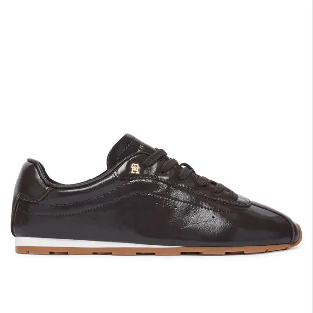 Γυναικεία Δερμάτινα Sneakers Tommy Hilfiger FW0FW09495-BCR Καφέ Καφέ - 39