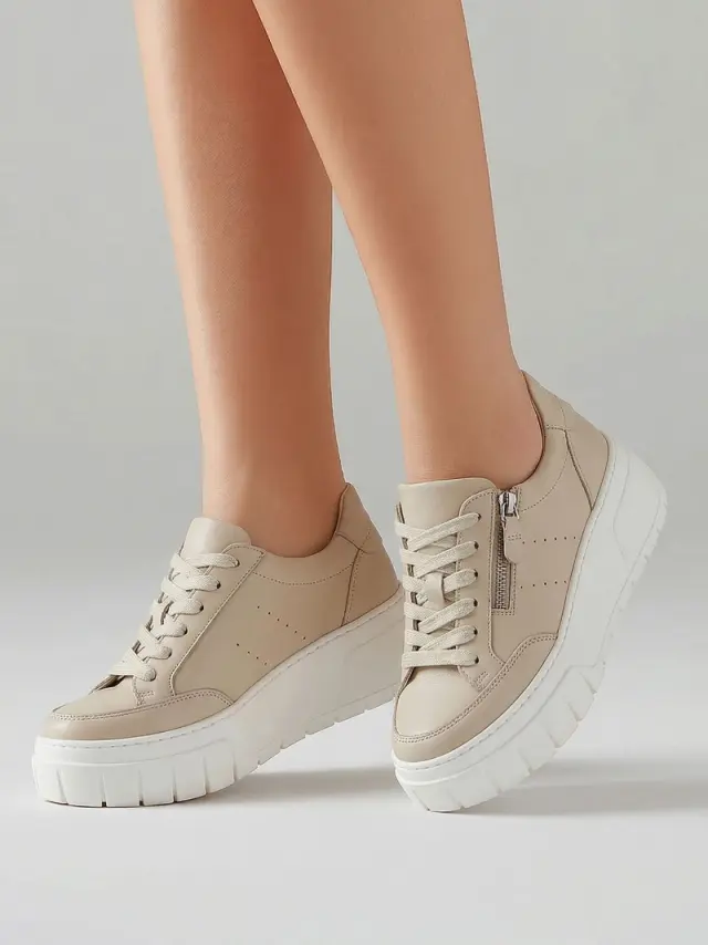 Gabor Sneakers Γυναικείο δέρμα/ύφασμα Μπεζ GAB/83220 22-BEIGE 2
