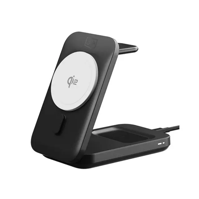 3mk Ασύρματος Φορτιστής MagRocket 3in1 15W Black