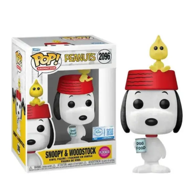 Φιγούρα Funko Pop! Animation: Peanuts - Snoopy with Woodstock (Flocked) (Special Edition) #2096