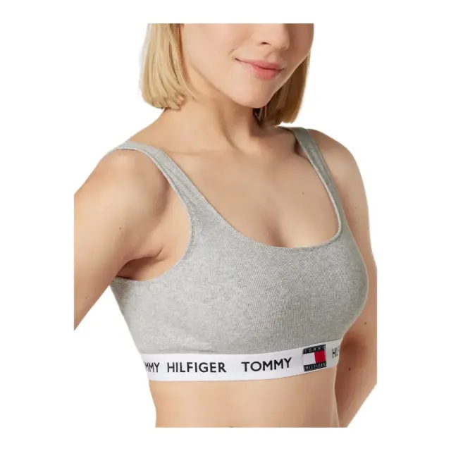 Tommy Hilfiger Γυναικείο Μπουστάκι Flag Logo Band, Χρώμα Light Grey Heather - M 3