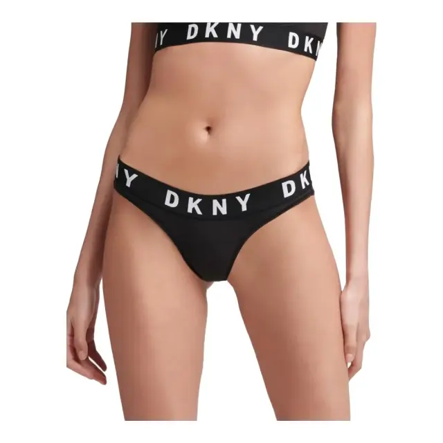 DKNY Γυναικείο String Cosy Boyfriend Thong, Χρώμα Μαύρο