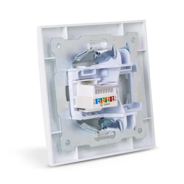 Entac Arnold Recessed wall LAN socket Cat5 White 15.005.0107 2