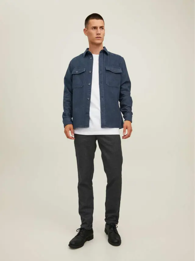 JPRMARK TWILL OVERSHIRT L/S SN Navy Blazer 2