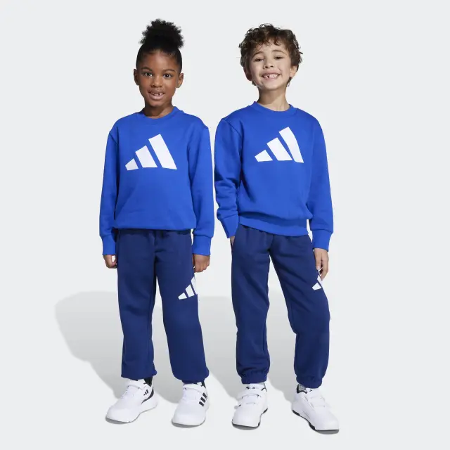 Adidas Kids Sweatpants Set Royal Blue/white Essentials JM0881 - 116