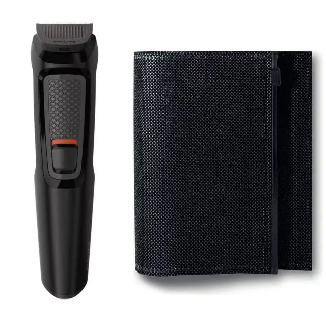 Trimmer Επαναφορτιζόμενο Philips MG3710/15 Multigroom Series 3000 6 σε 1 για Πρόσωπο με Εξάρτημα για τη Μύτη και 4 Κεφαλές Διαφορετικού Μήκους Μαύρο 3