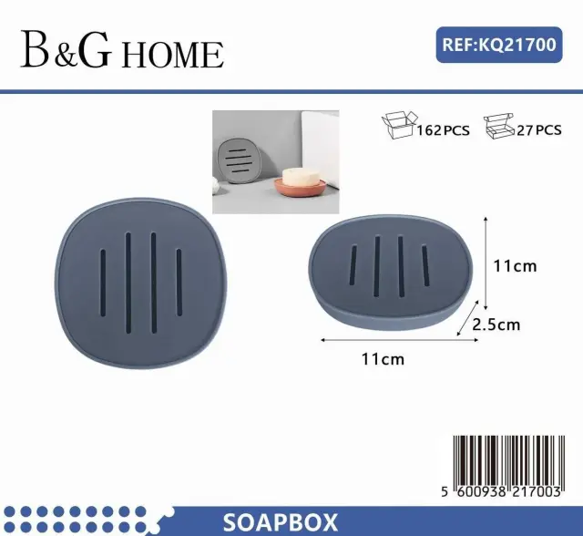 Σαπουνοθήκες μπάνιου πλαστικές - Σετ 9pcs - Blue - 21700 2