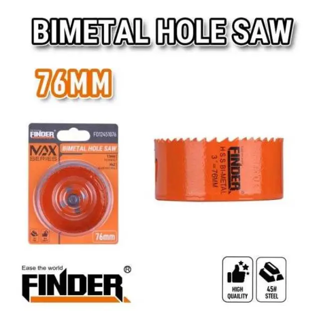 Ποτηροτρύπανο - Bi-metal hole saw - 76mm - Finder - 196303 2
