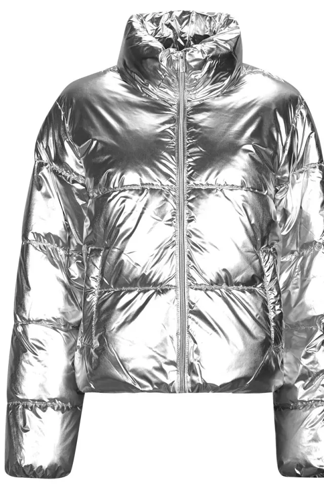 ONLY DOLLY ΜΠΟΥΦΑΝ PUFFER 15330925 Ασημί - XS